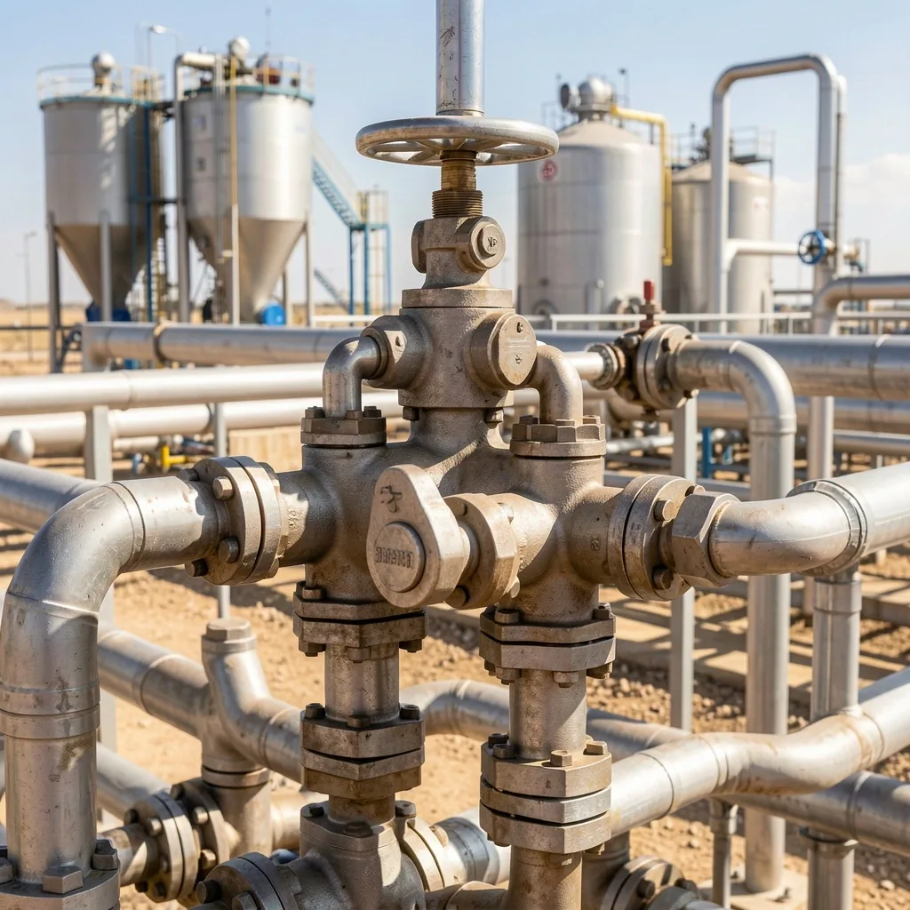 Equipo de inyección de polímeros en campo petrolero maduro