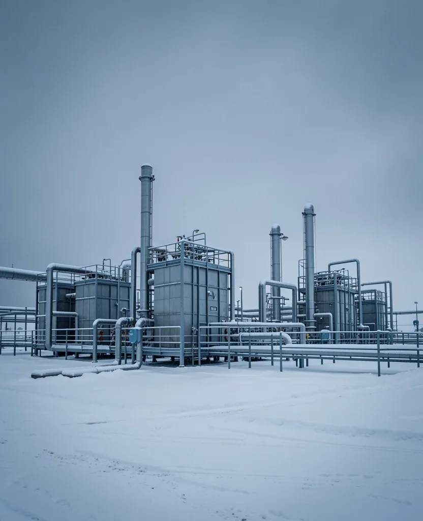 Instalación de procesamiento de gas en Tierra del Fuego